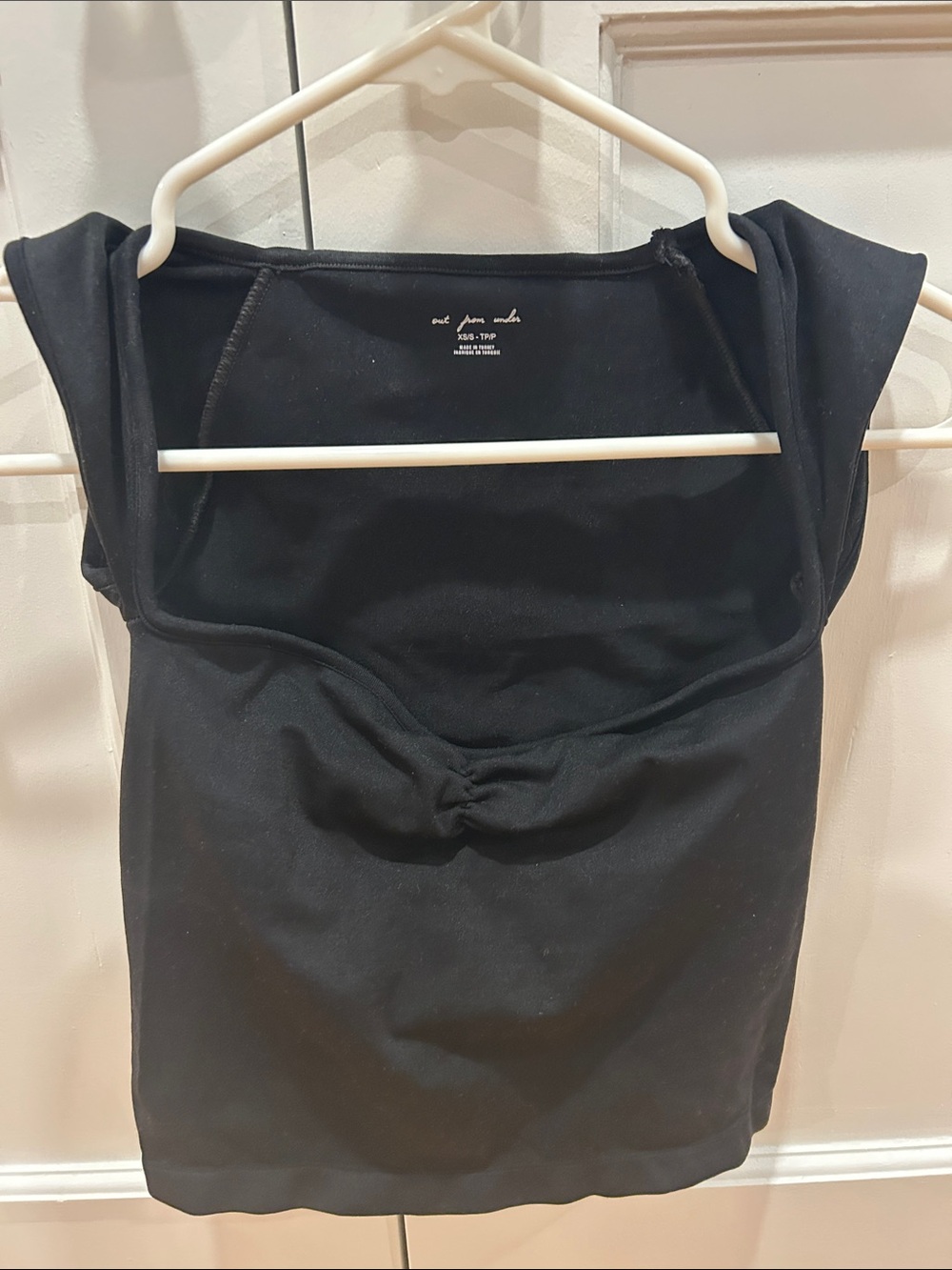 Urban Outfitters Black Ruched Front Tank